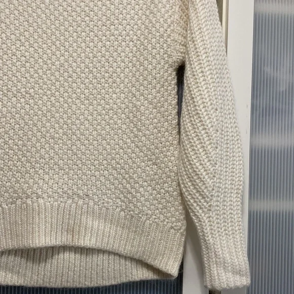 NWOT Aritzia Wool Blend  Crew Neck Knitted Ivory Long Sleeve Sweater Siz… - Picture 6 of 12